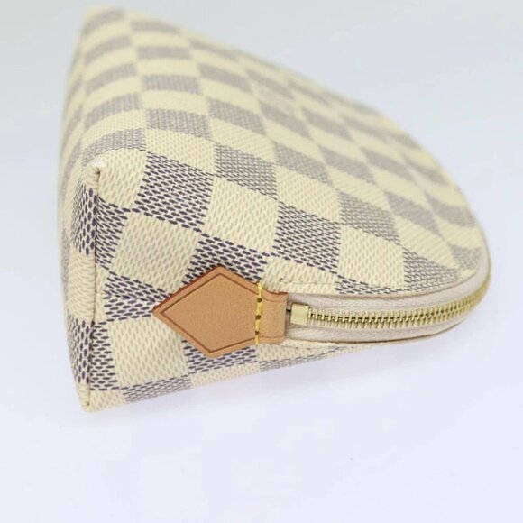 LOUIS VUITTON Damier Azur Pochette Cosmetic PM Pouch - Picture 3 of 14